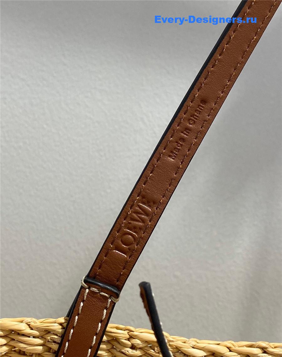 L0ew* brown raffia shell bag