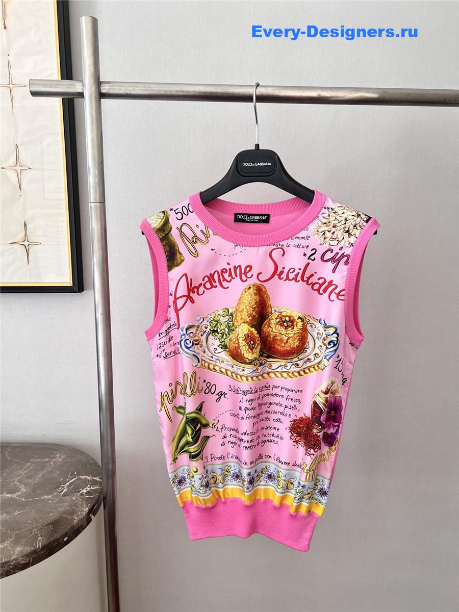 Dolce & Gabbana Rice Ball Silk Vest