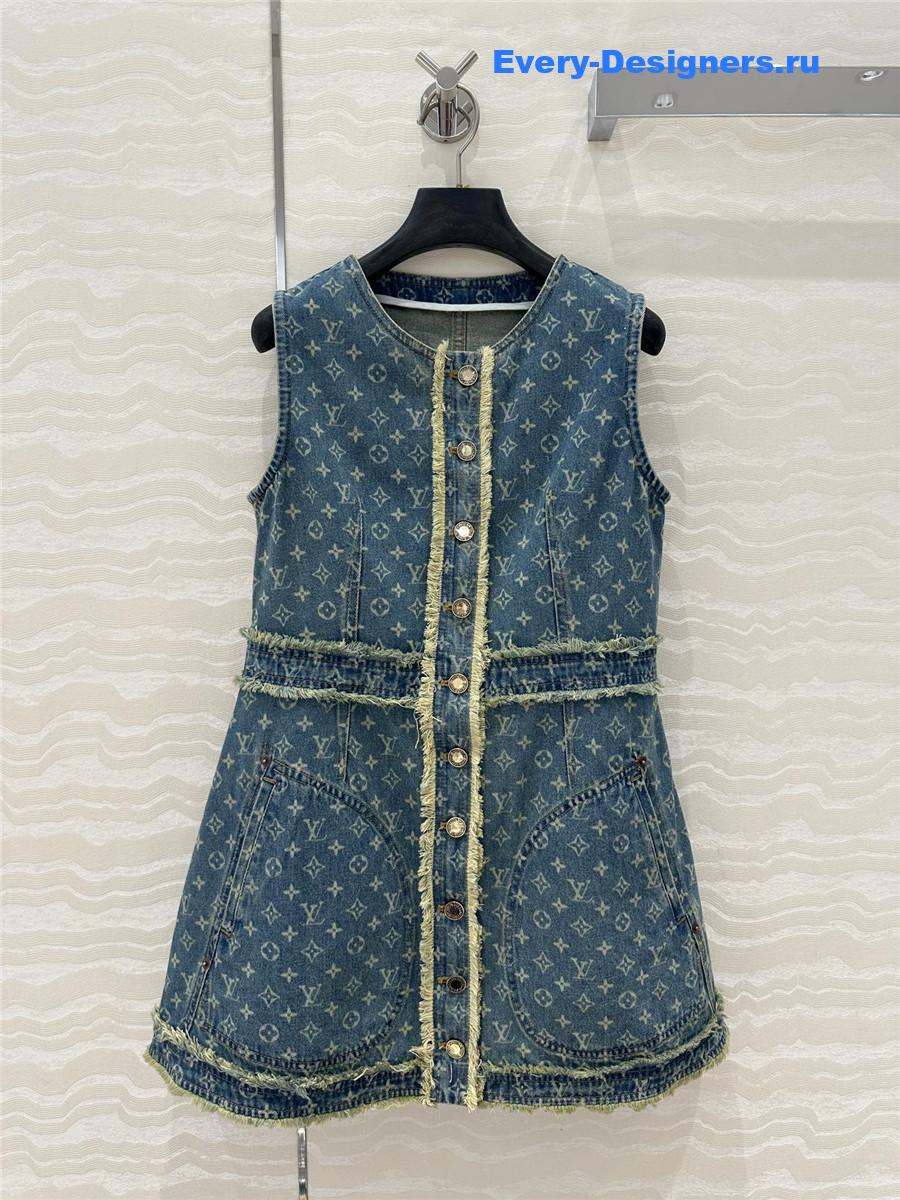 l0vis Vvtt0n embroidered denim dress