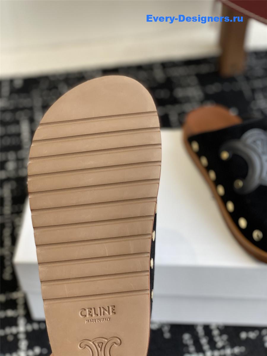 Ce1i*e black suede pitea clogs