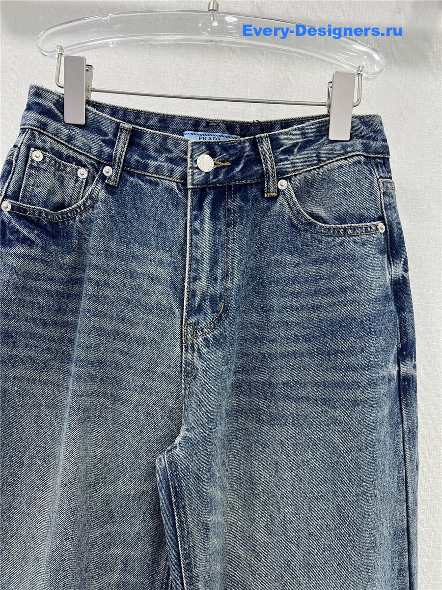 Pra*a high waisted straight jeans