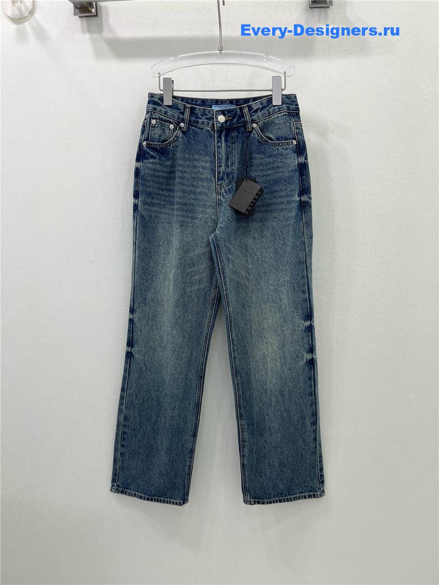 Pra*a high waisted straight jeans