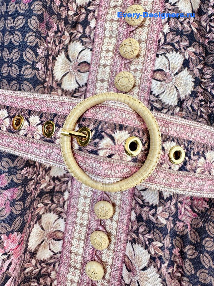 Zimm Black Floral Midi Dress