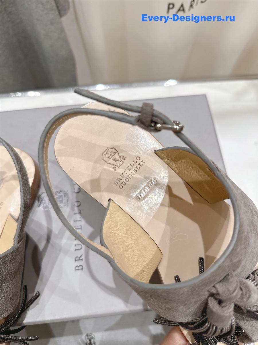 BC Gray Tassel Sandals