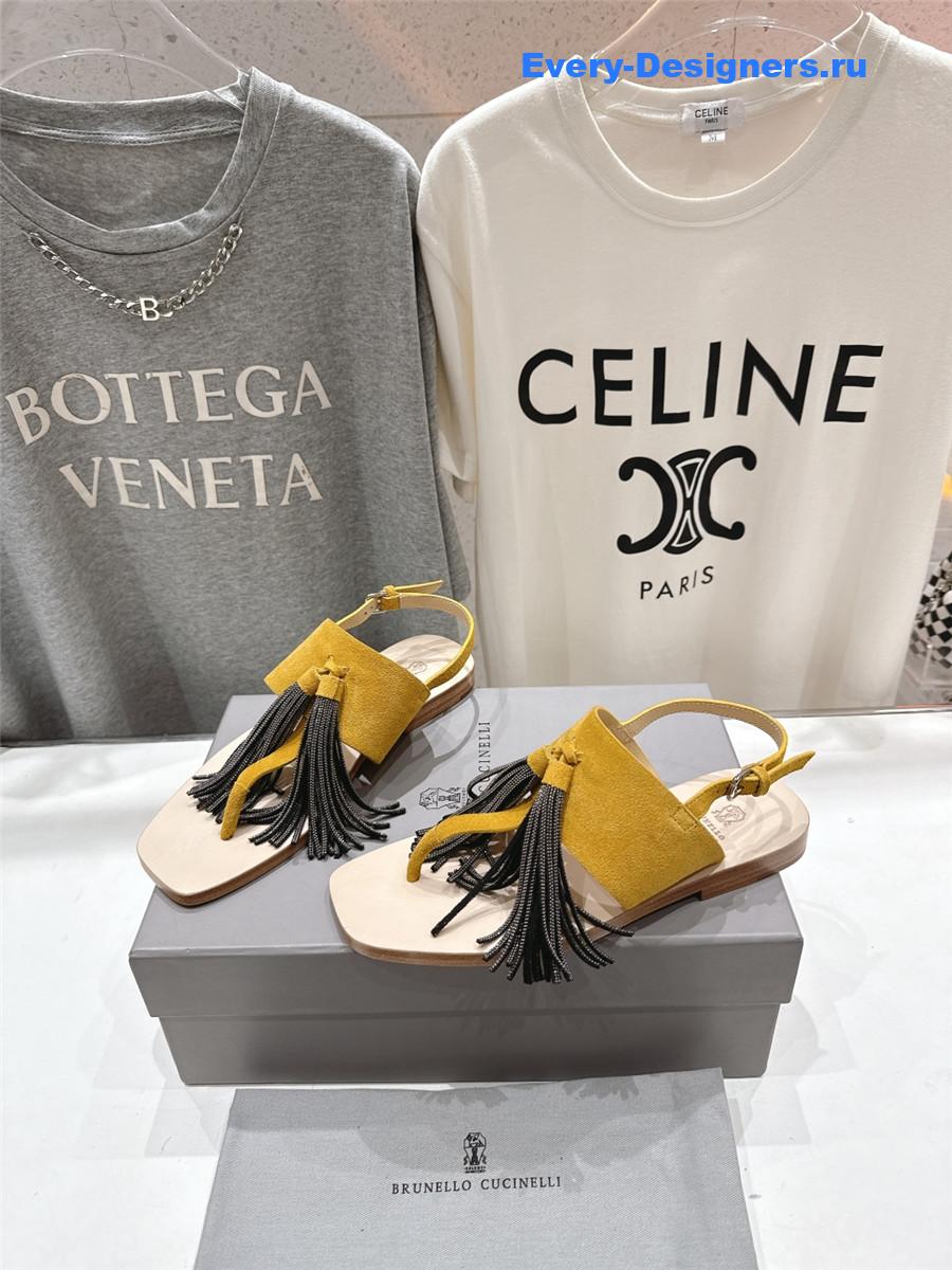 BC Yellow Tassel Sandals