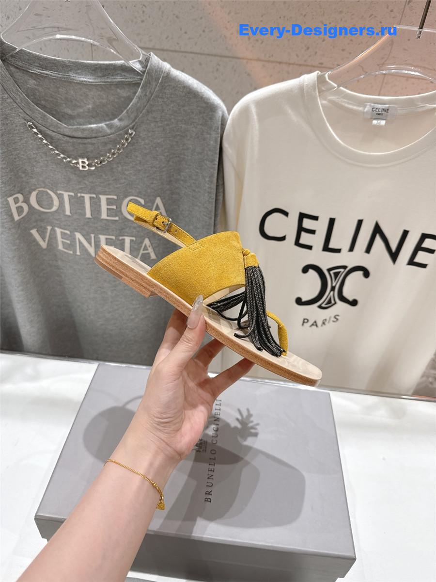 BC Yellow Tassel Sandals