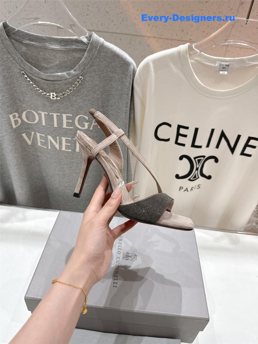 BC Beaded Suede Slingback Pumps