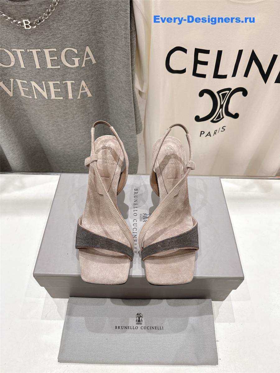 BC Beaded Suede Slingback Pumps