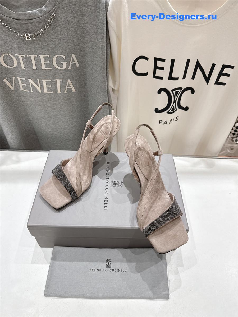 BC Beaded Suede Slingback Pumps