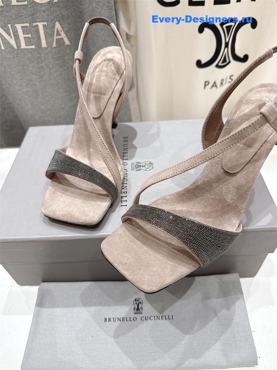 BC Beaded Suede Slingback Pumps