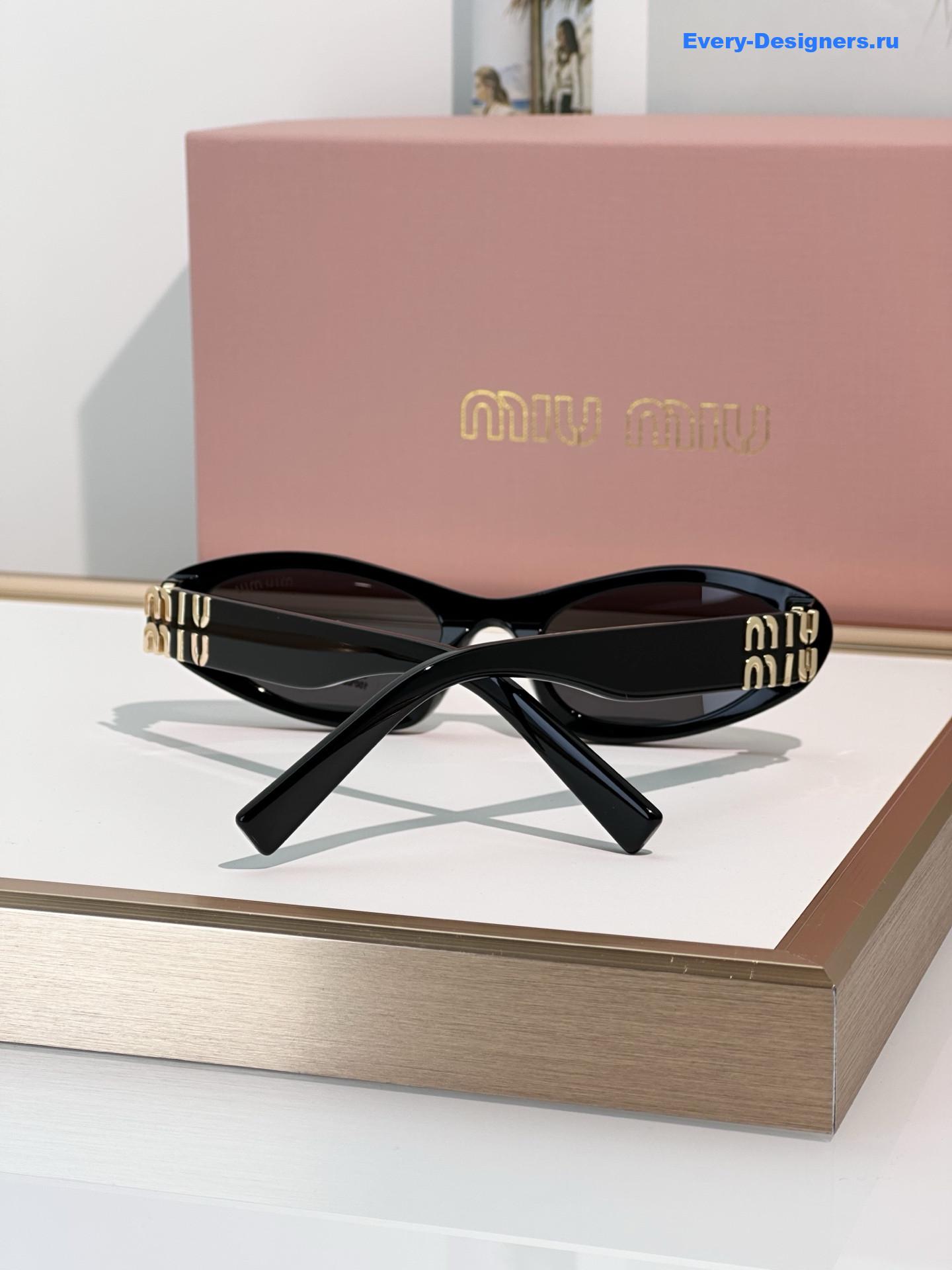 Miu Miu Black Cat-Eye Sunglasses