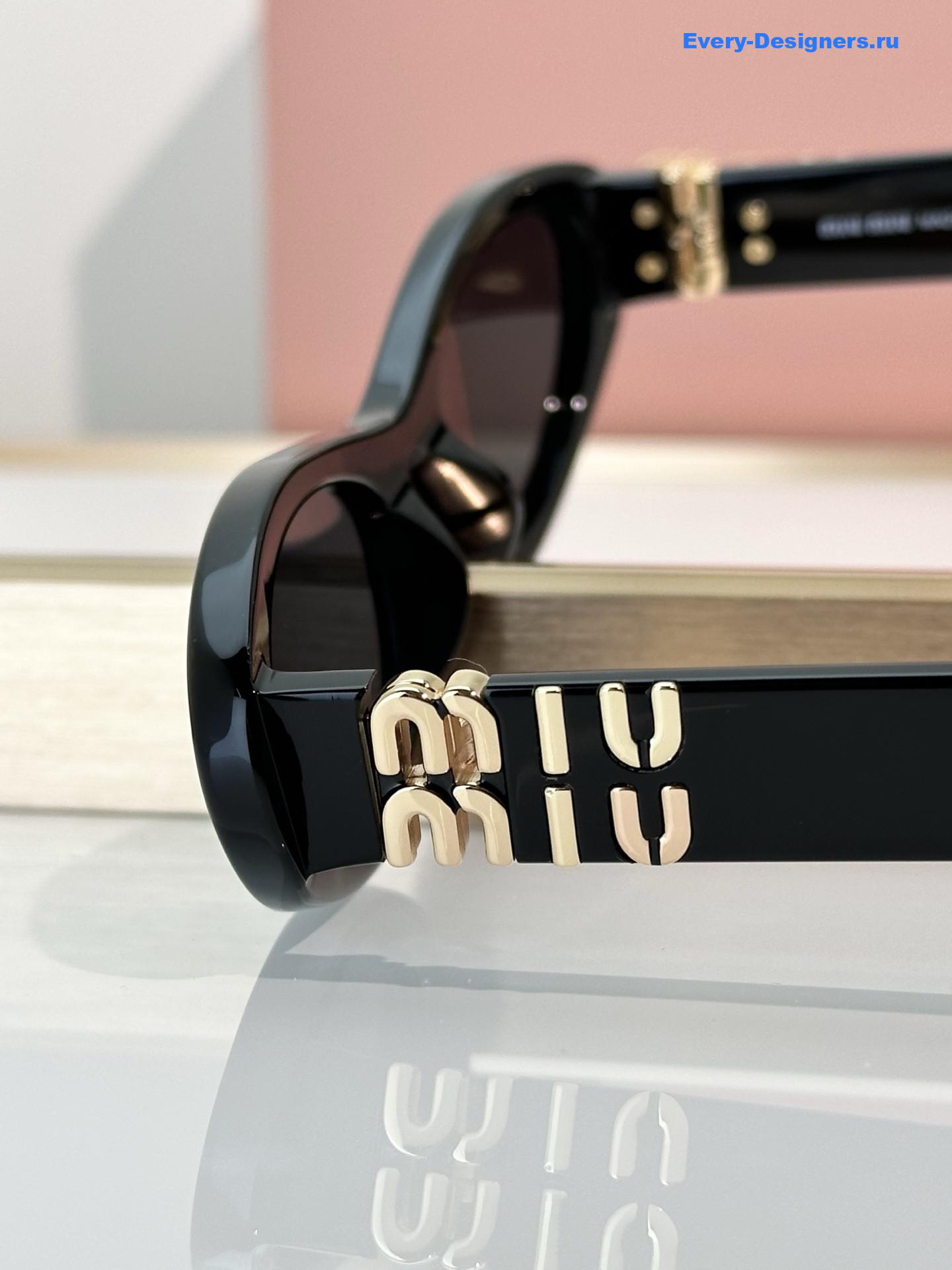 Miu Miu Black Cat-Eye Sunglasses