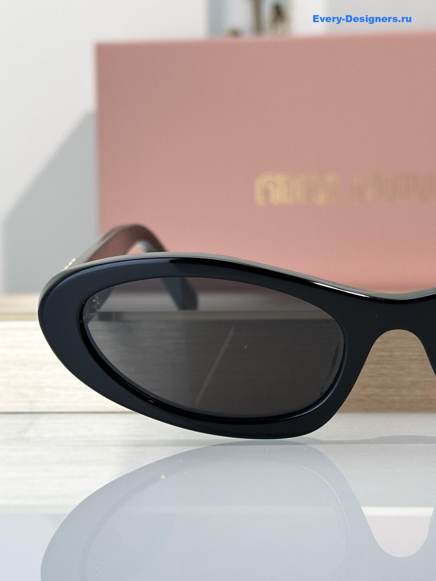 Miu Miu Black Cat-Eye Sunglasses