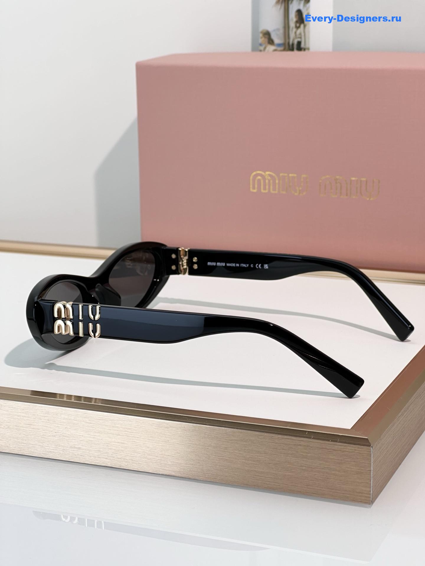 Miu Miu Black Cat-Eye Sunglasses