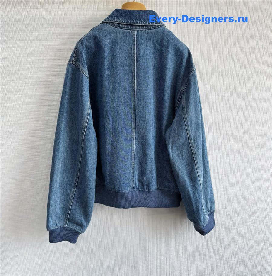 Miu Miu Navy Denim Trucker Jacket