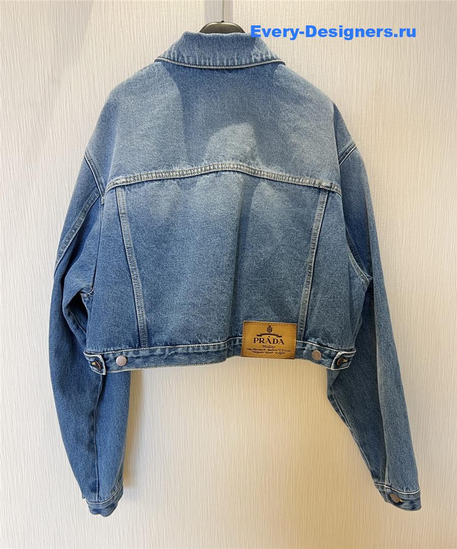 Pra*a light blue denim blouson jacket