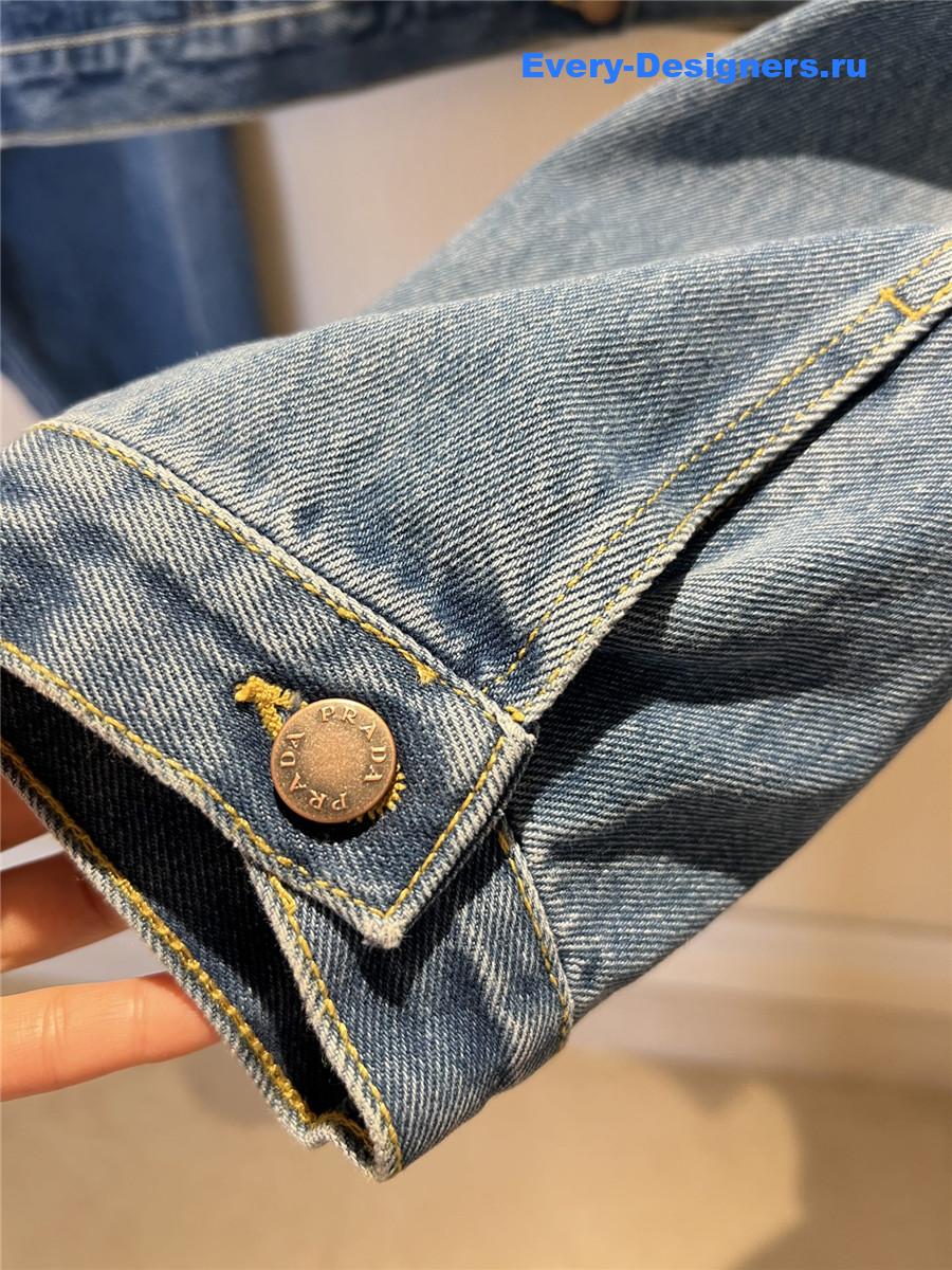 Pra*a light blue denim blouson jacket