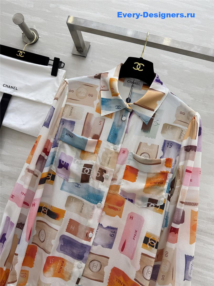 Ch**el cc colorblock shirt