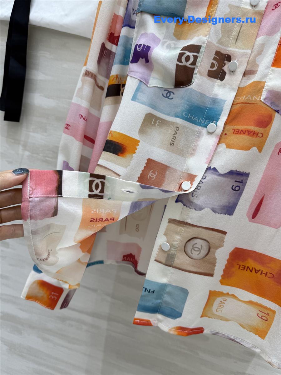 Ch**el cc colorblock shirt