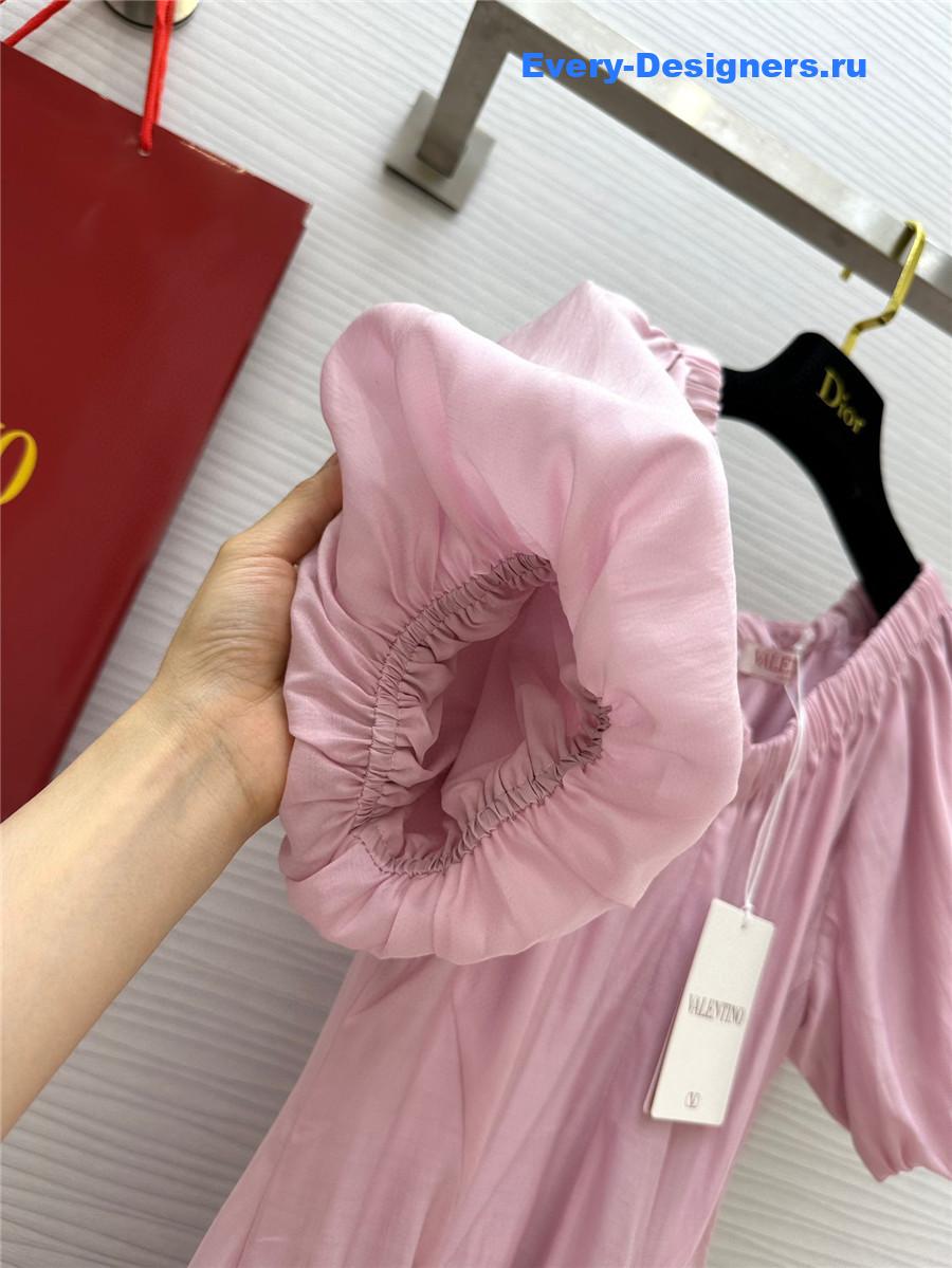 Va1e*ntin0 pink puff sleeve dress