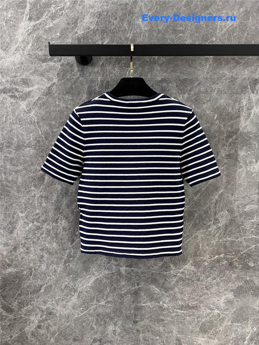 Ch**el striped blue white top