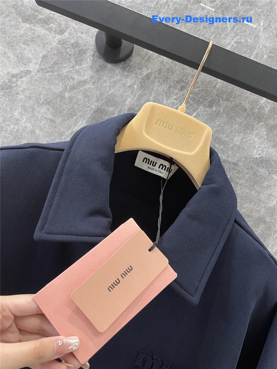 Miu Miu Oversize Dark Blue Grey Sweatshirt