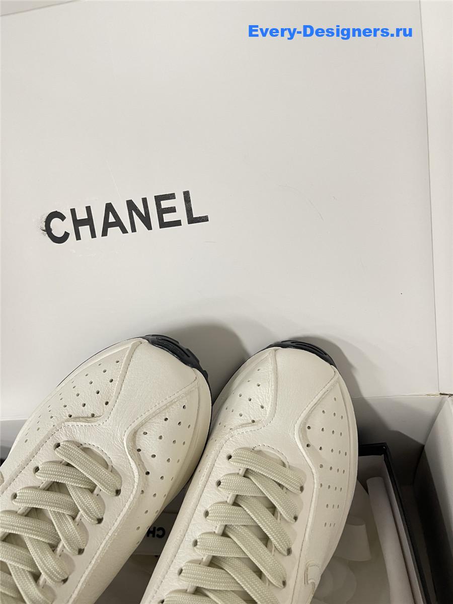 Ch**el off-white lambskin cc sneakers