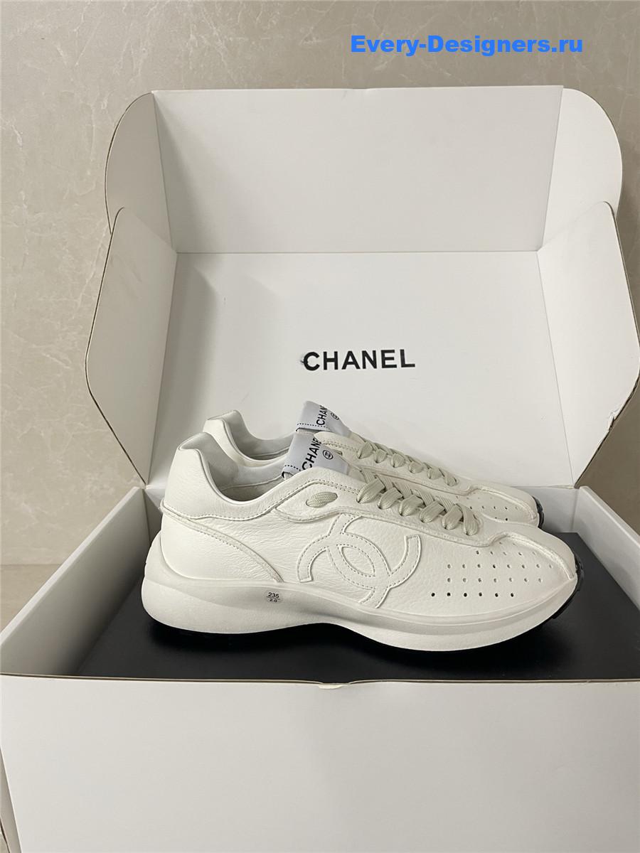 Ch**el off-white lambskin cc sneakers