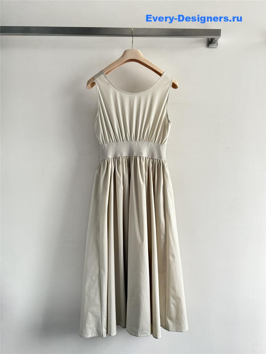 Miu Miu Limestone Cotton Dress