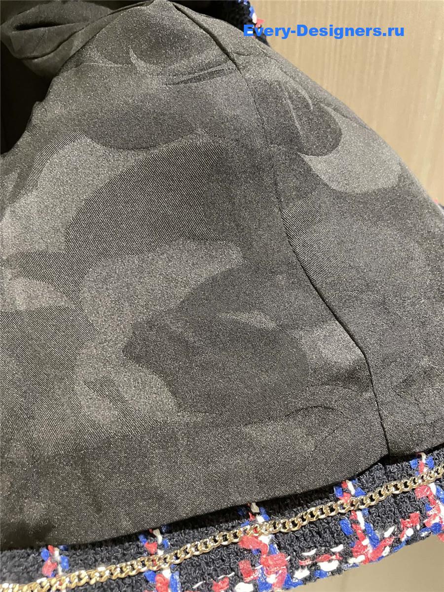 Ch**el purple plaid tweed vest