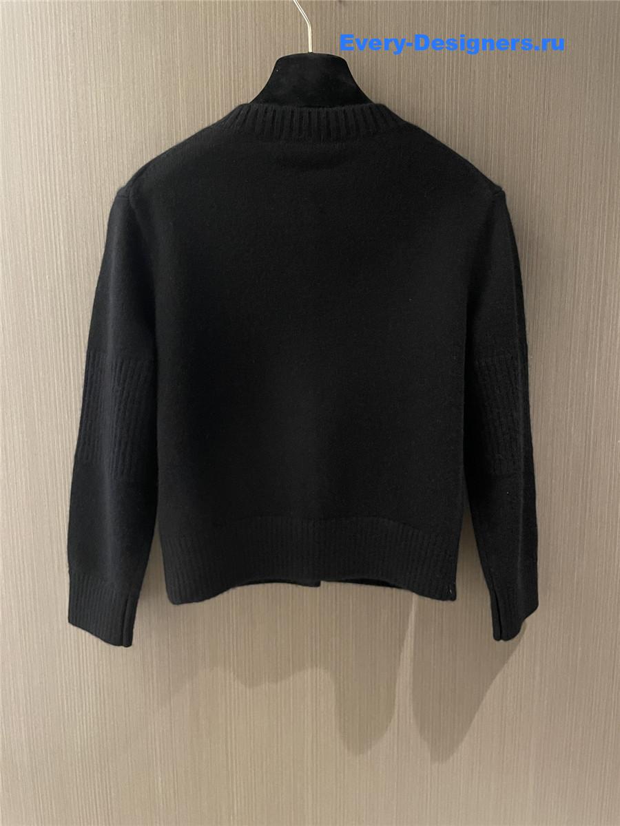 Ch**el black cashmere cardigan