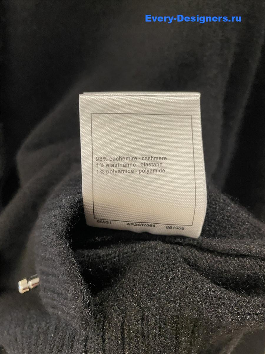 Ch**el black cashmere cardigan
