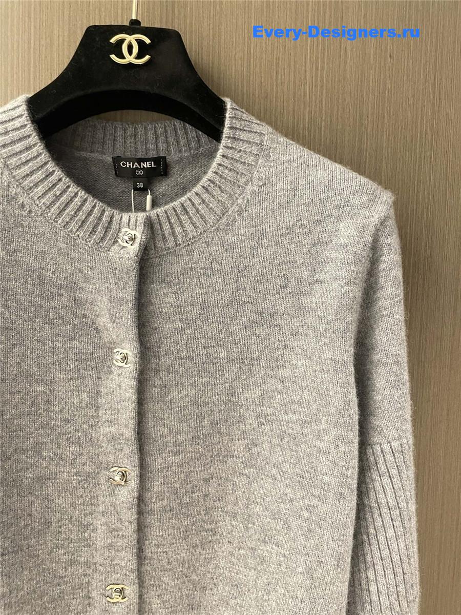 Ch**el gray cashmere cardigan