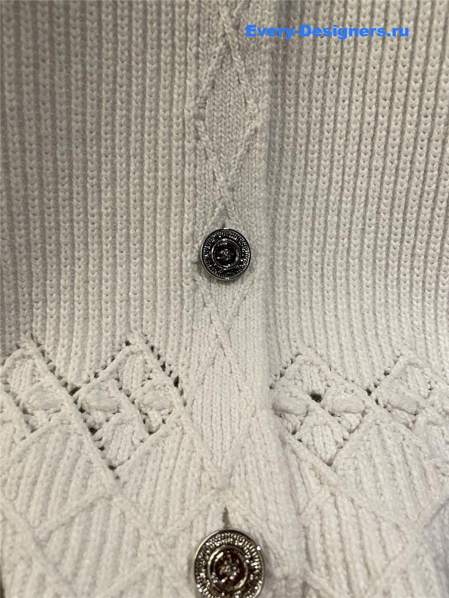 Ch**el white hollow cardigan