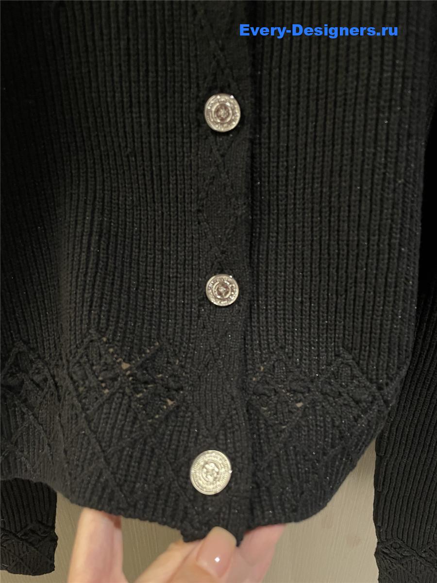 Ch**el black hollow cardigan