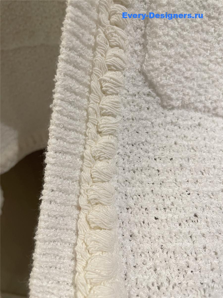 Ch**el white cc logo cardigan