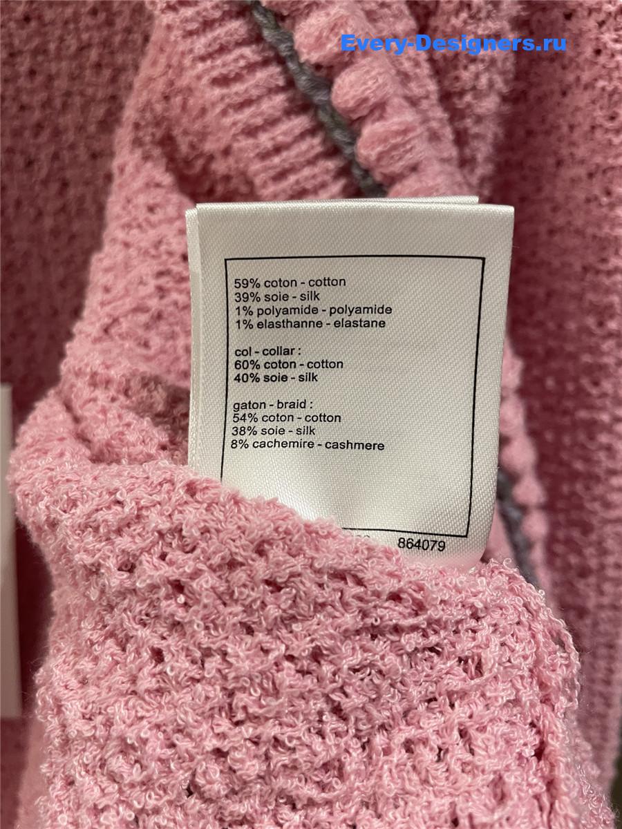 Ch**el pink cc logo cardigan