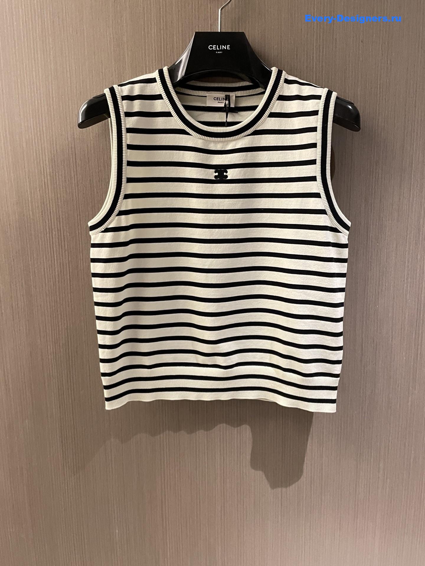 Ce1i*e logo stripe tank top