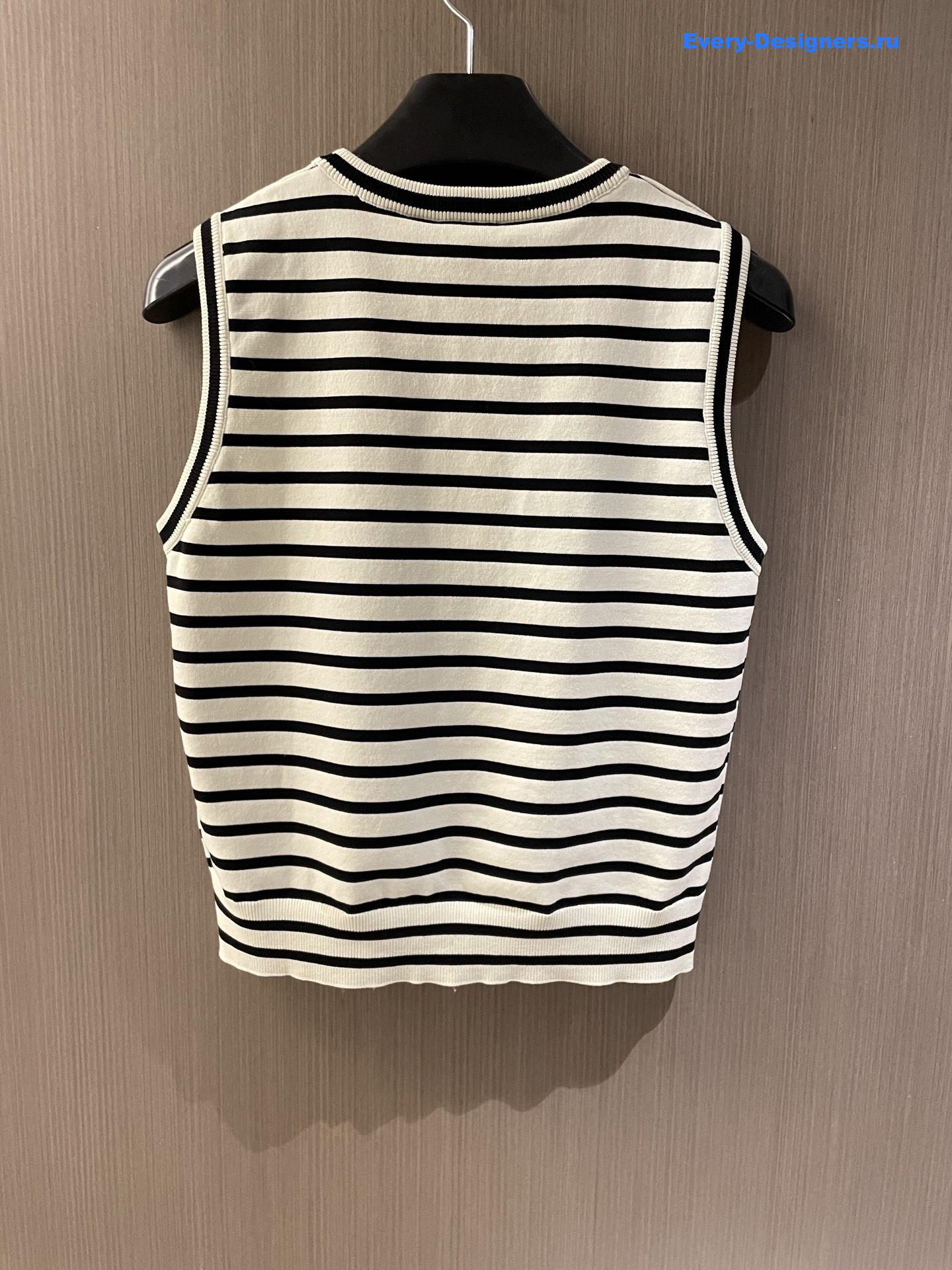 Ce1i*e logo stripe tank top