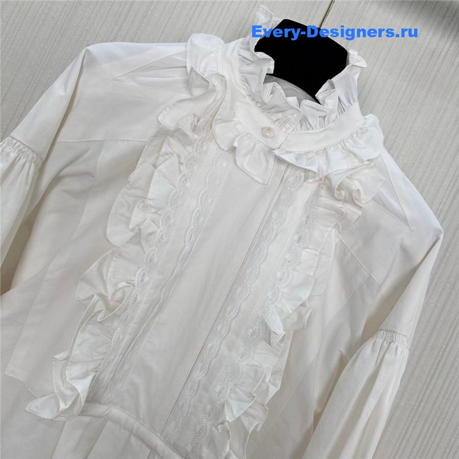 Va1e*ntin0 ruffled mini dress in white