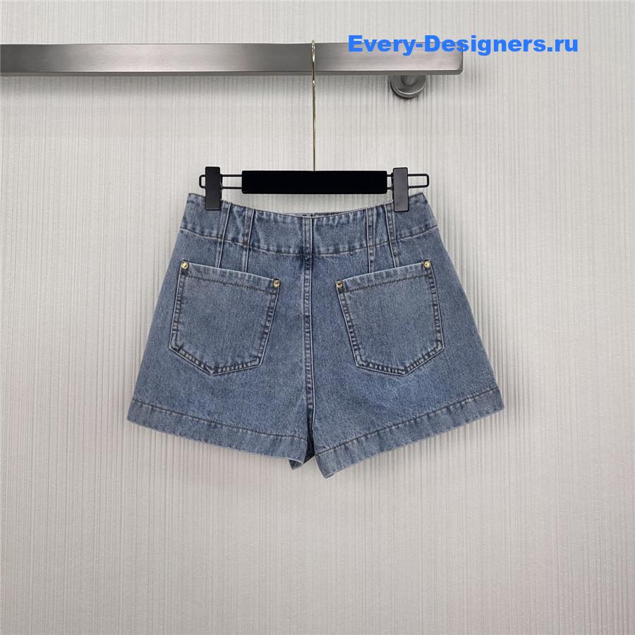 Zimm Blue High Waist Denim Shorts