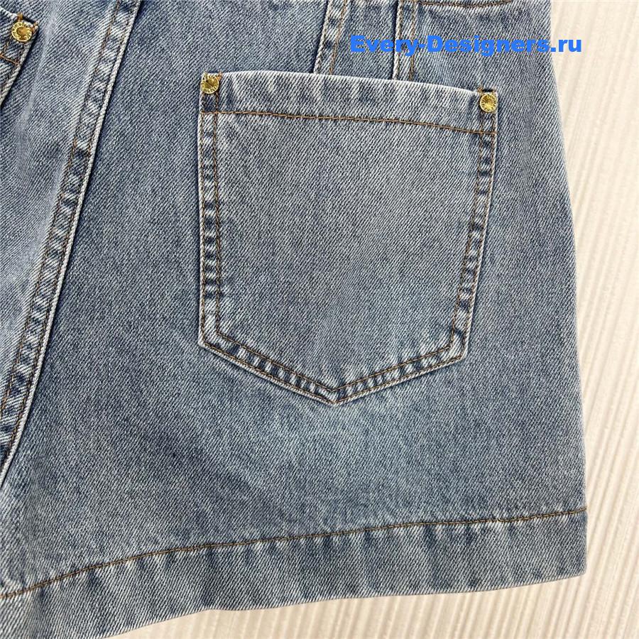 Zimm Blue High Waist Denim Shorts