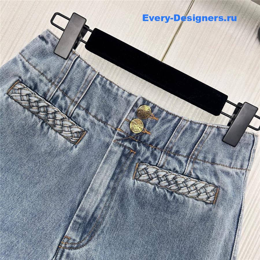 Zimm Blue High Waist Denim Shorts