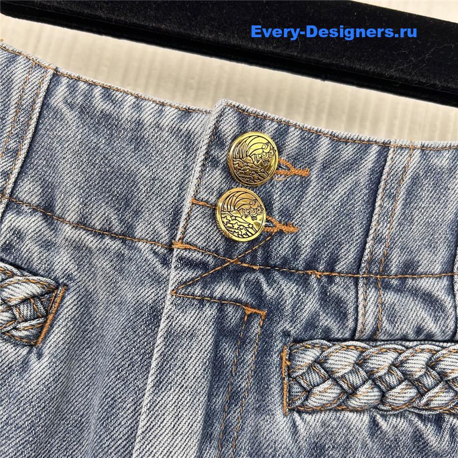 Zimm Blue High Waist Denim Shorts