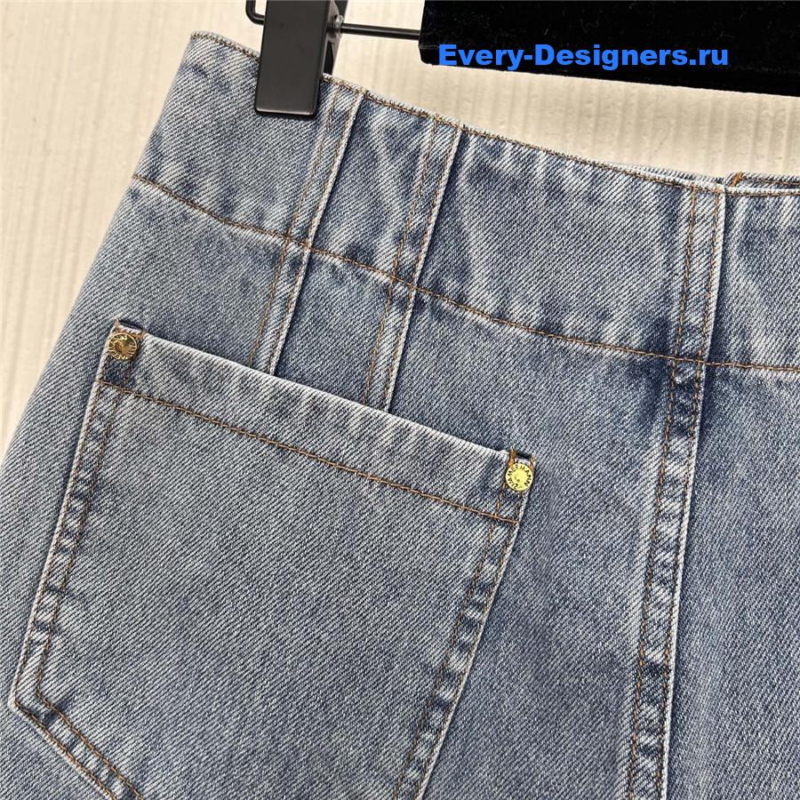 Zimm Blue High Waist Denim Shorts