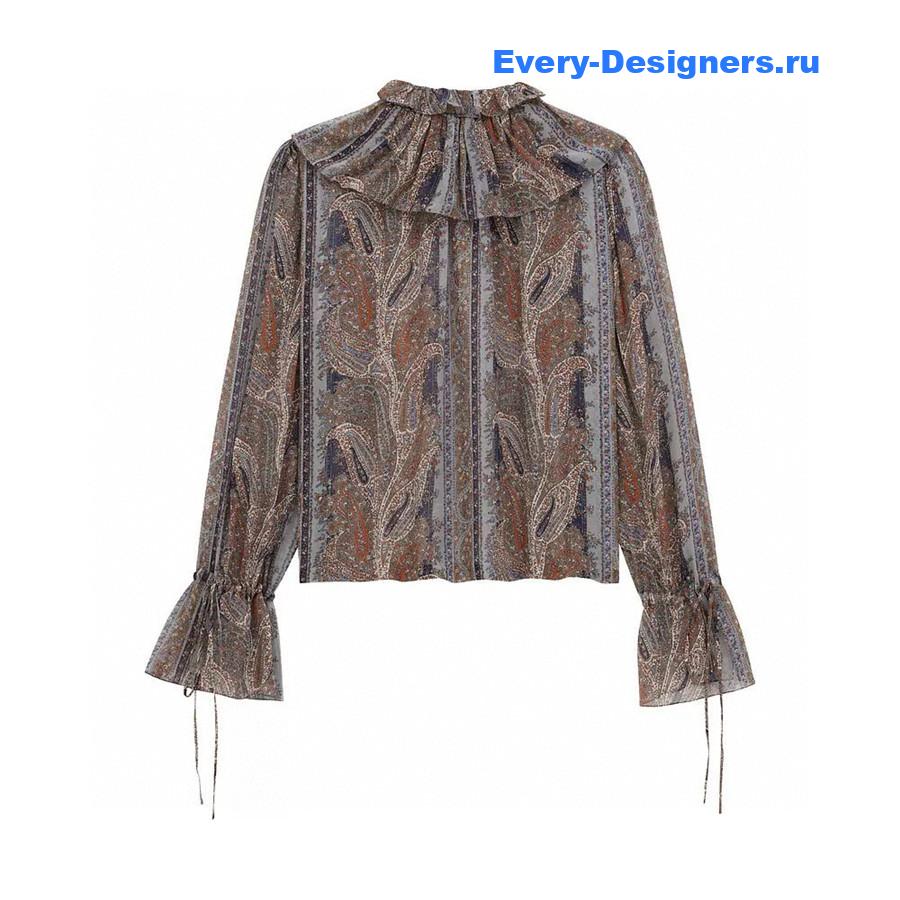 Sa1nt Lau*nt paisley silk blouse