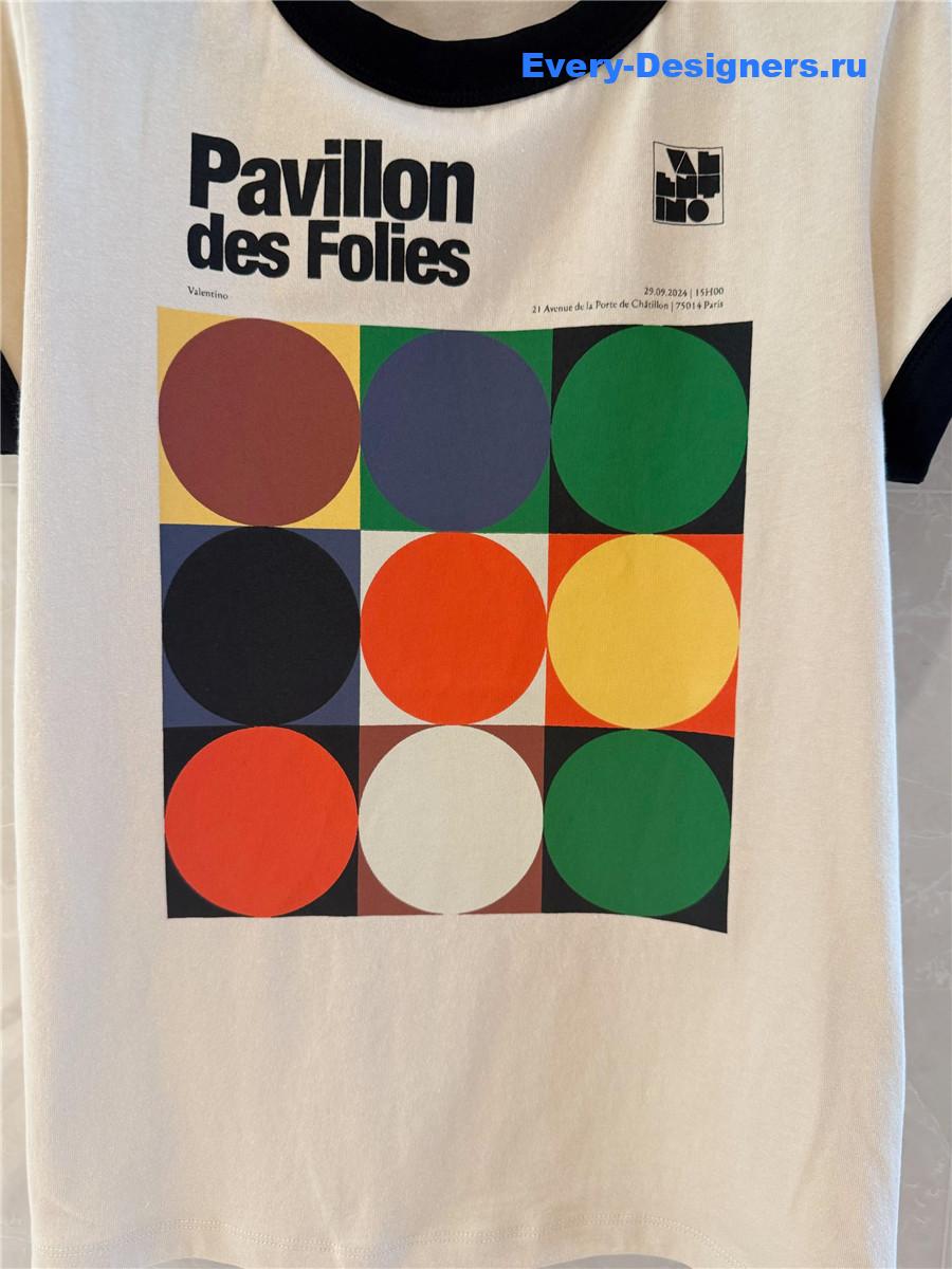 Va1e*ntin0 pavillon des folies cotton t-shirt