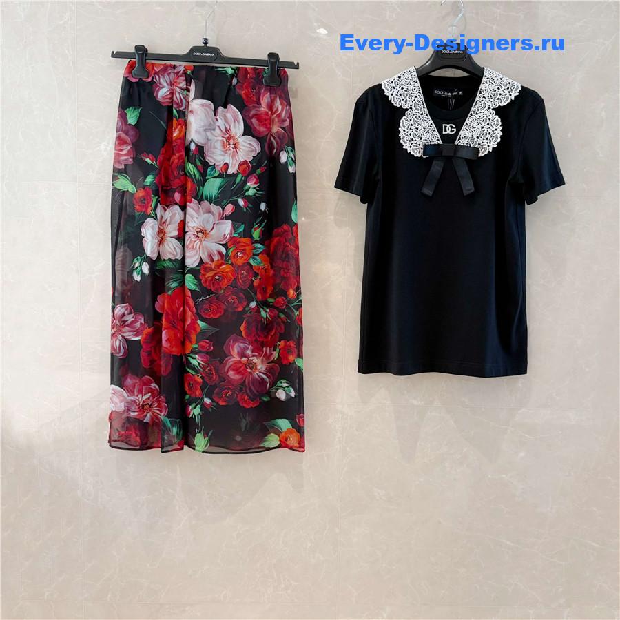 Dolce & Gabbana Black Lace Blouse