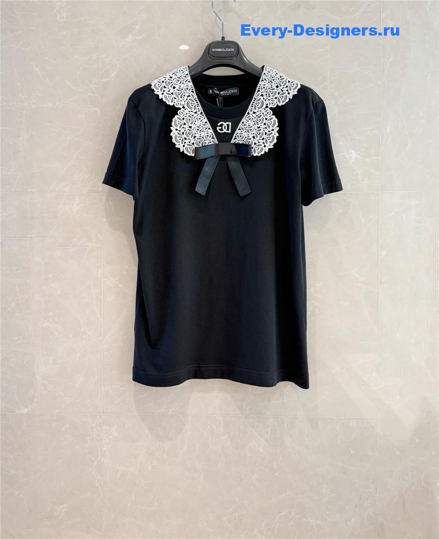 Dolce & Gabbana Black Lace Blouse