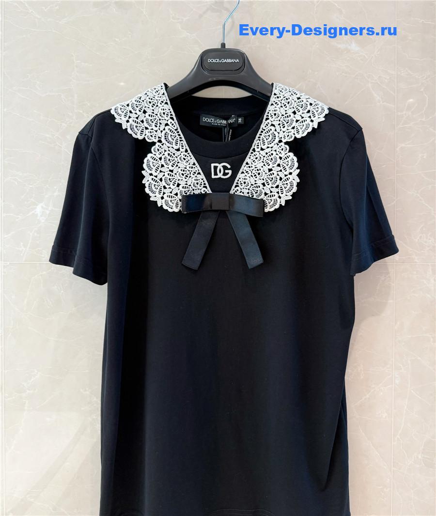 Dolce & Gabbana Black Lace Blouse